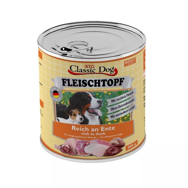 Classic Dog Adulto Olla de Carne Pur Reich Un Pato 6 X 800g ( 5,81€/ KG)