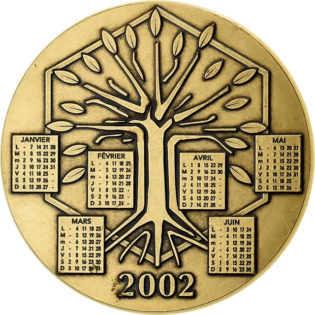 Médaille Calendrier 1965 FOUET ET DISCUTIT – Laiton – Objet Décoratif France