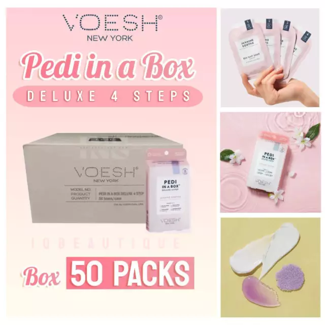 Voesh Pedi Deluxe 4 Steps (Box of 50 packs) - Jasmine Soothe