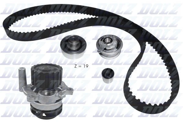 Pompa acqua Dolz Kd108 + set cinghie dentate per Audiscoda VW Audi A3leon + 93-10