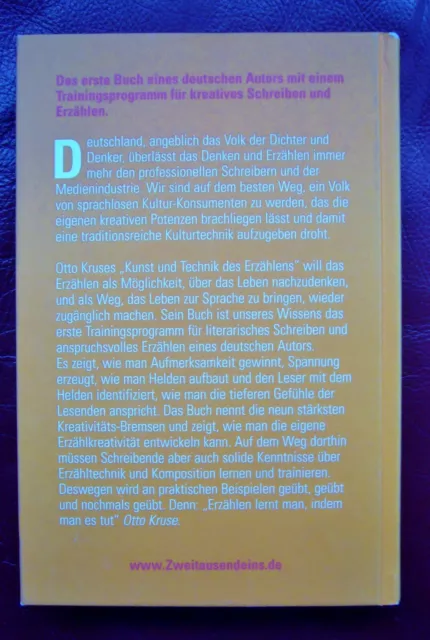 Otto KRUSE KÜNST und TECHNIK des ERZÄHLENS  2002 Très Bon Etat 3