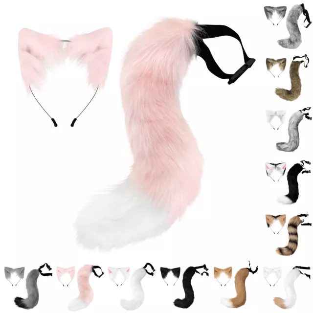 Gothic Beast Ear And Tail Cosplay Animal Ears Tail Set Wolf Ears Tail Cosplay AU