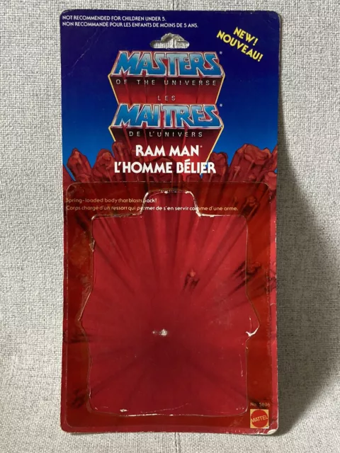MATTEL Vintage 80’s MOTU Les Maitres De L’univers Full Cardback : RAM MAN
