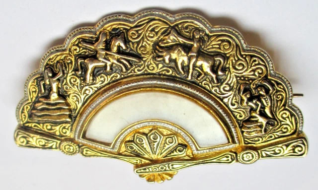 Broche Vintage En Or De Tolède - Grand Coq, Années 1970, Occasion En Très Bon état