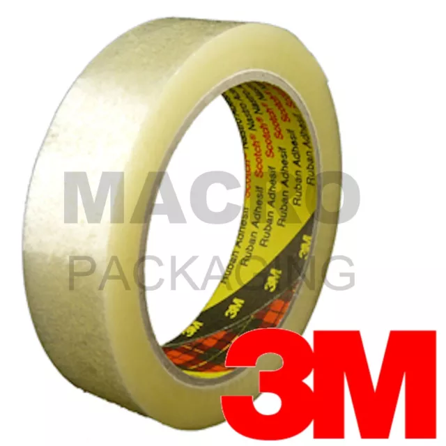 12 Rolls 3M Scotch Sellotape 25mm x 66m Clear Packing Tape