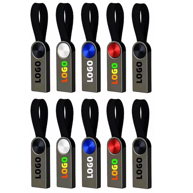 Lot 50PCS 1/2/4/8/16GB USB Flash Drive Memory U Stick Storage Straps Custom Logo