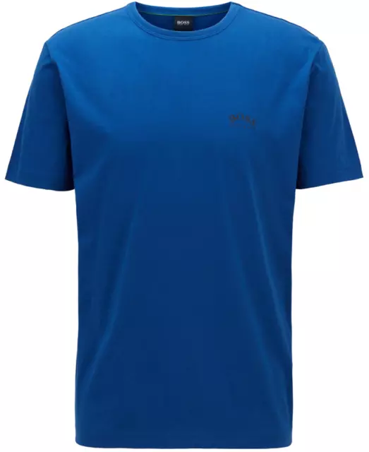HUGO BOSS Regular Fit Tee T-Shirt with Curved Logo Royal Blue S/M/L/XL/XXL/3XL