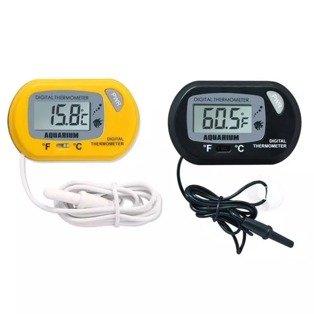 Thermomètre numérique LCD aquarium aquarium aquarium vivarium sur sonde marine/eau 3