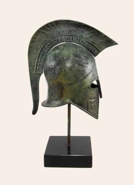 Spartan warrior Helmet Ancient Greek Solid Bronze Artifact