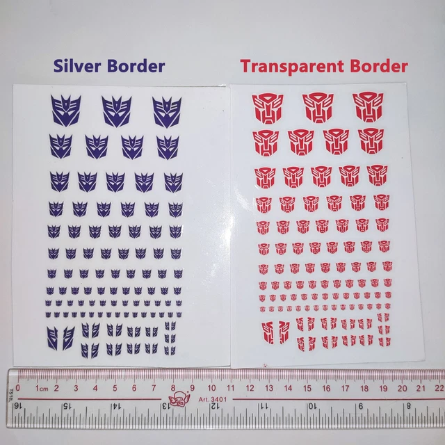 DEFORMABLE ROBOT G1 Decepticons+Autobots Symbol Sticker Decal for ...