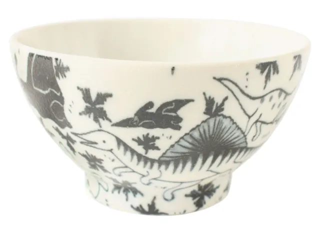 Mino ware Japan Ceramics Rice Bowl Varios dinosaurios hechos en Japón