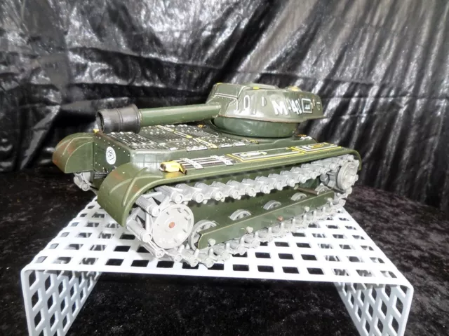 Trade Mark Japan Tank Panzer M 40 Modern Toys Blechspielzeug 60er RAR Defekt