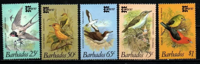 Barbades YT 685-689 neuf sans charnière XX MNH oiseau bird