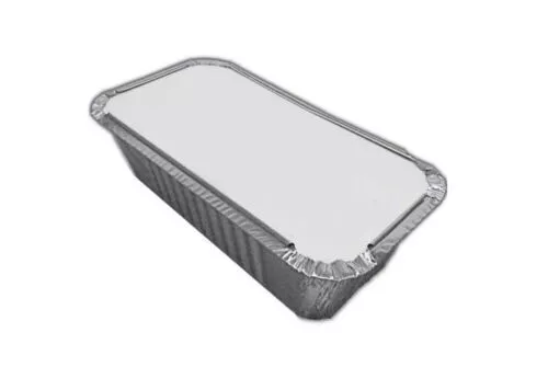200 x Catering Aluminium Foil Container Takeaway Box & Lids Restaurant Packaging