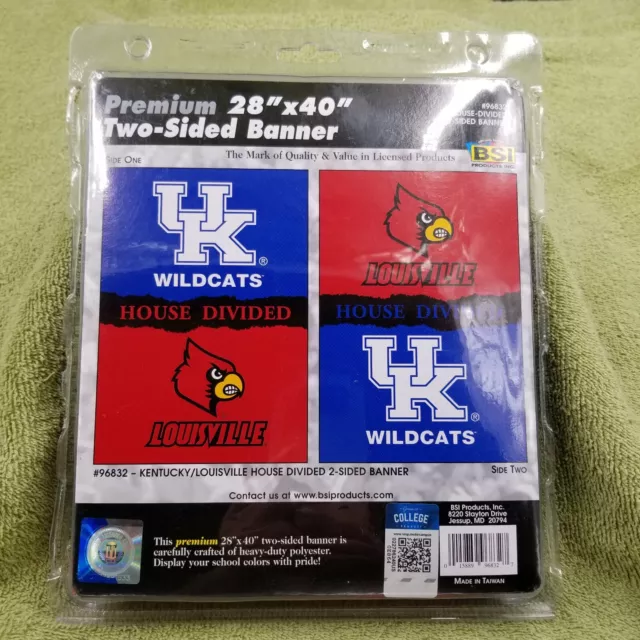 Premium Two Sided Banner Kentucky/Louisville House Divided 28" X 40" New
