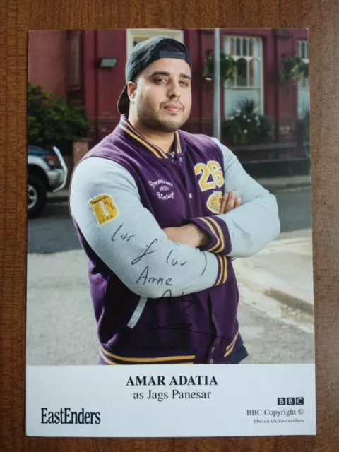 AMAR ADATIA *Jags Panesar* EASTENDERS HAND SIGNED AUTOGRAPH FAN CAST PHOTO CARD