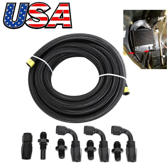 AUTOMATIC TRANSMISSION COOLER Line Kit 6AN Push Lock Hose Kit For GM