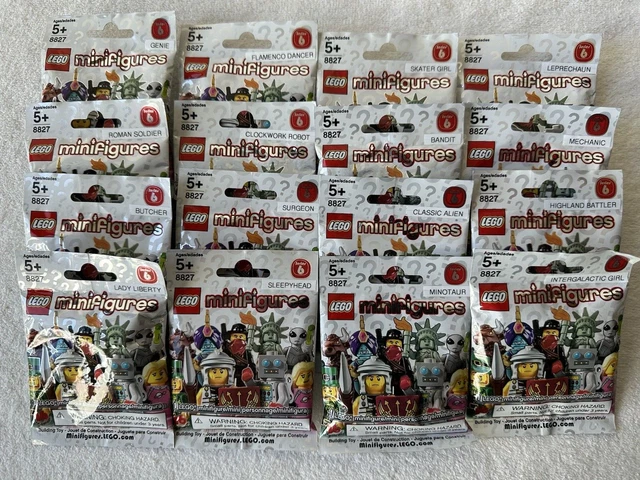 LEGO 8827 SERIES 6 Minifigures - Complete Set Of 16 Sealed Packets ...