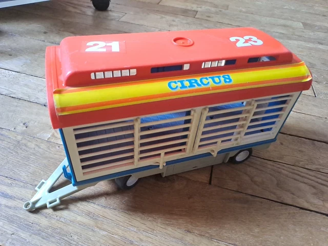 PLAYMOBIL Vintage 3514 - Remorque Fauves Du Cirque (1979) - Complet