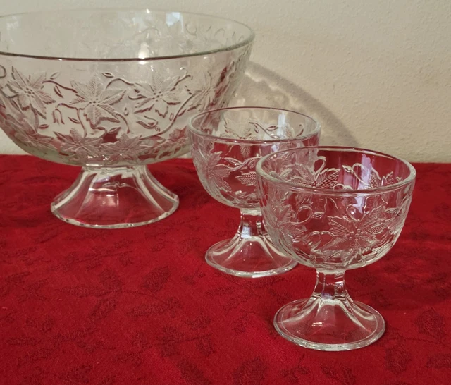 PRINCESS HOUSE FANTASIA Crystal Pedestal Bowl w/ Matching 4 Pedestal