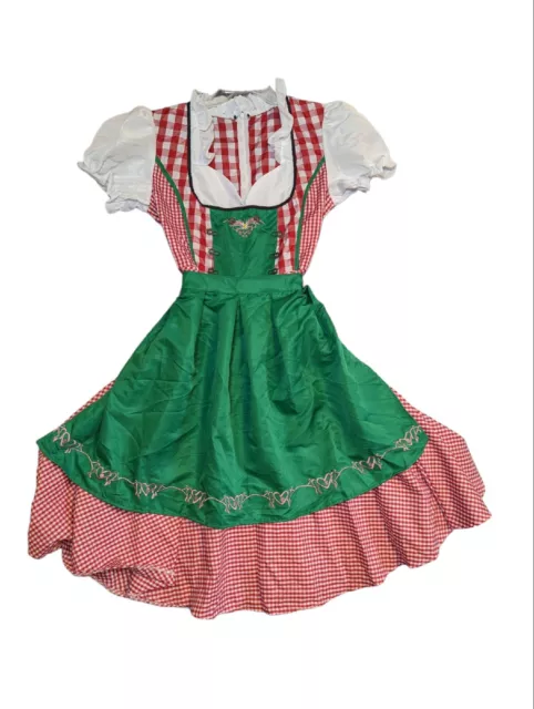 German Traditional Dirndl Dress Oktoberfest Bavarian Beer Girl Costume