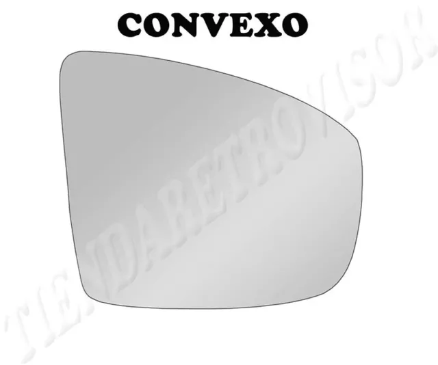 CRISTAL RETROVISOR PARA NISSAN MURANO 2008- CONVEXO Derecho(Copiloto)