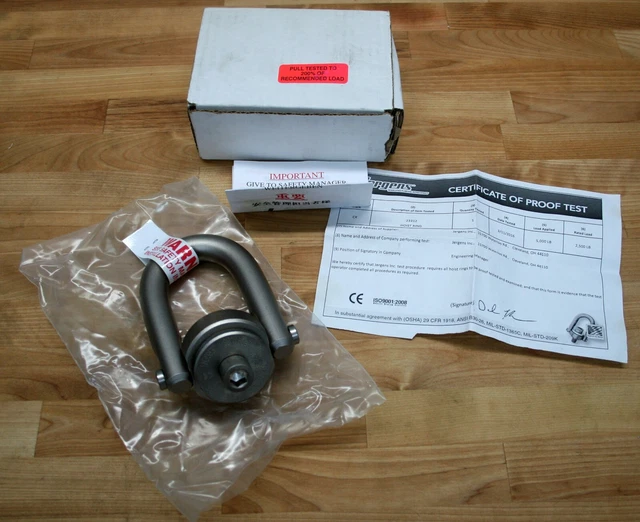Jergens 23312 Center Pull Hoist Ring 1/2 -13 Thread 3 1/8" 2500#  697830 (NEW)