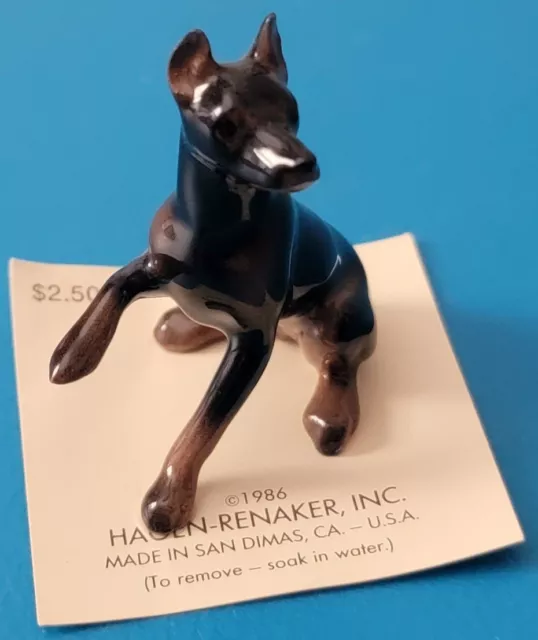 Hagen Renaker Doberman Pincher Dog W/ Original Paper