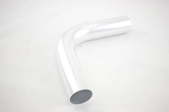 Tube Aluminium 90° longueur 405 mm diamètre  60 mm ep. 2mm, VENDEUR FRANCAIS