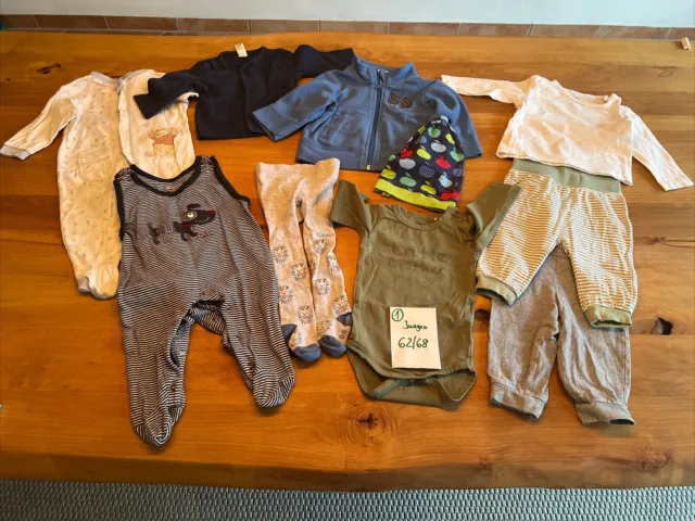 01 Baby Jungen Kleidung Kleiderpaket Strampler Body Hose Pullover 62/68 Kinder