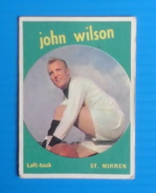 Abc Gum 1960 Fussballer Schwarz Rücken 41 John Wilson St Mirren (Fehlerkarte) 2