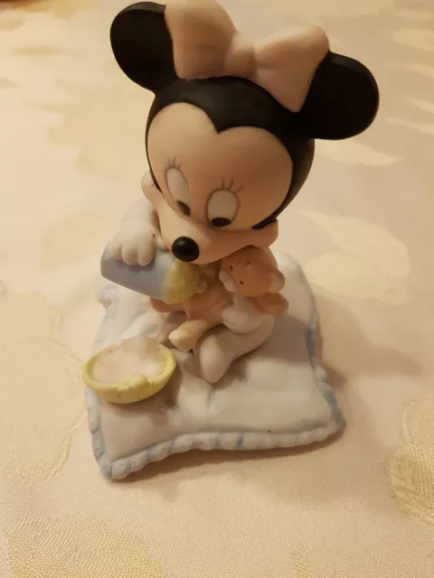 Disney Goebel United States, Minnie Feeding Teddy Bear, Vintage RARITÄT