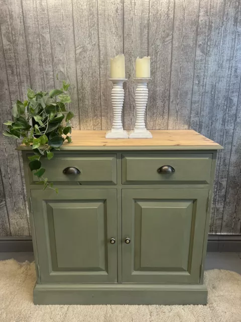 Vintage Painted Shabby Chic Pine Sideboard Storage Cupboard Dresser Annie Sloan