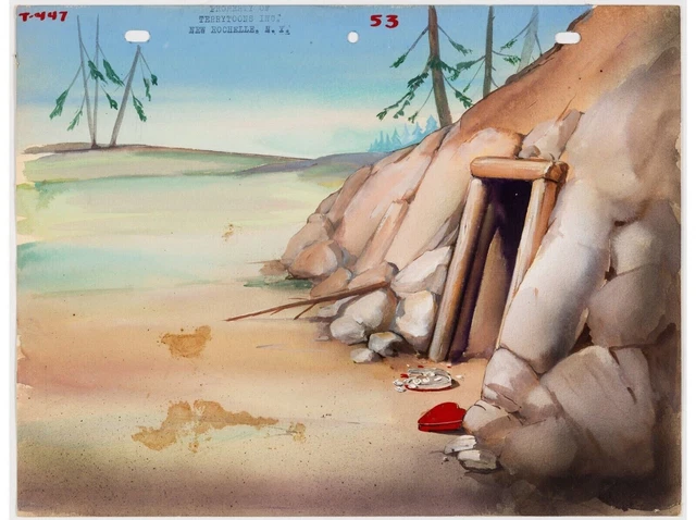 TERRYTOONS ORIGINAL BACKGROUND from THE HARD BOILED EGG 1948