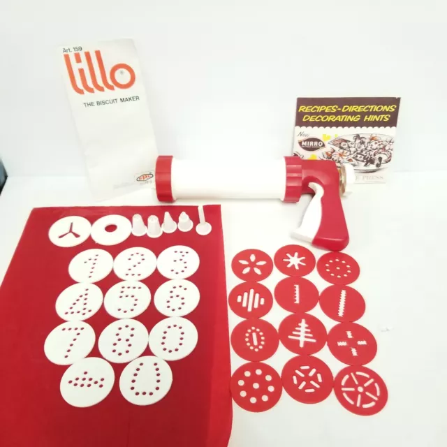Vintage Lillo Biscuit Maker Spritz Cookie Maker. Made in Italy