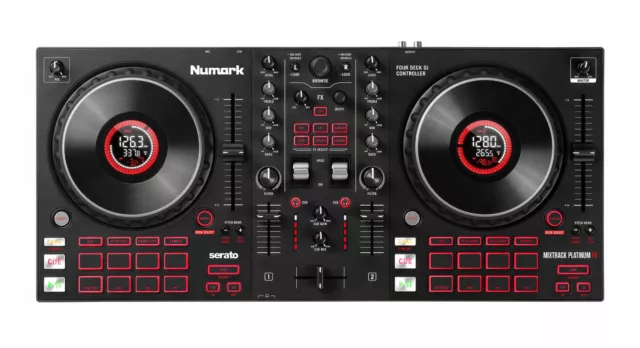 Numark Mixtrack Platinum FX 4-Deck DJ-Controller Jowheel-Display Effektpaddeln 3