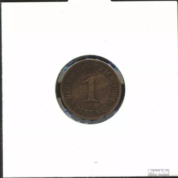 German Empire Jägernr: 10 1911 D Bronze very fine 1911 1 Pfennig large Imperial