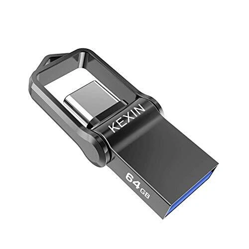KEXIN Clé USB Type C 64Go Mini USB 3.0 64 Go Dual OTG Métal Étanche pour PC D...