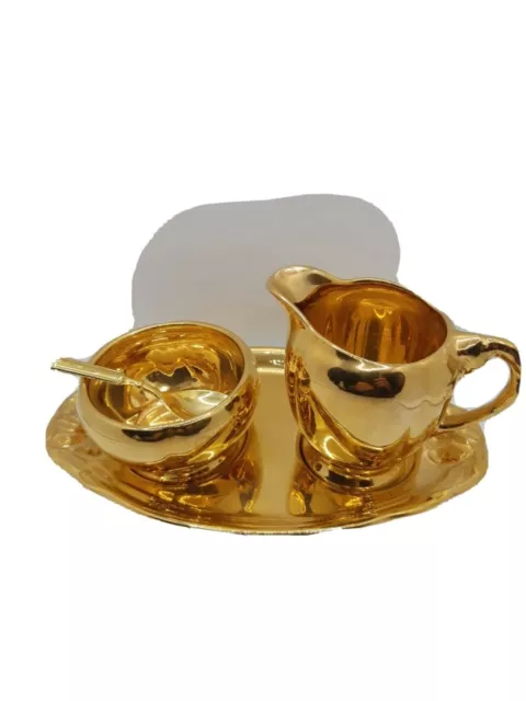 Royal Winton Grimwades Golden Age Creamer Sugar Set England