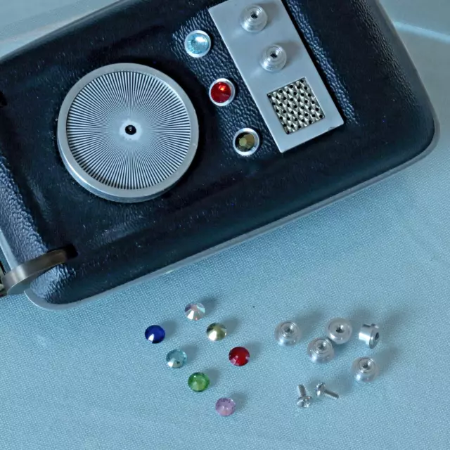 Star Trek Communicator Parts Kit, K7, 5 Metal T-Jets, 7 Crystals