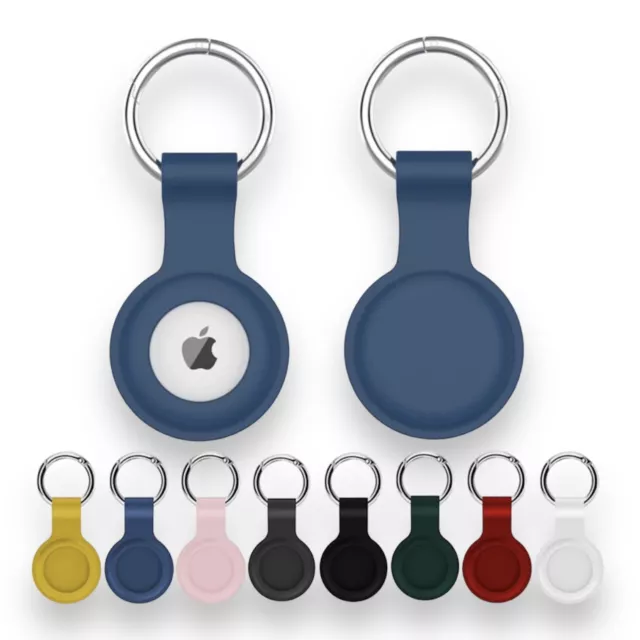 For Apple Airtag Silicone Waterproof Holder Keyring Carry Case Keychain Pet Uk