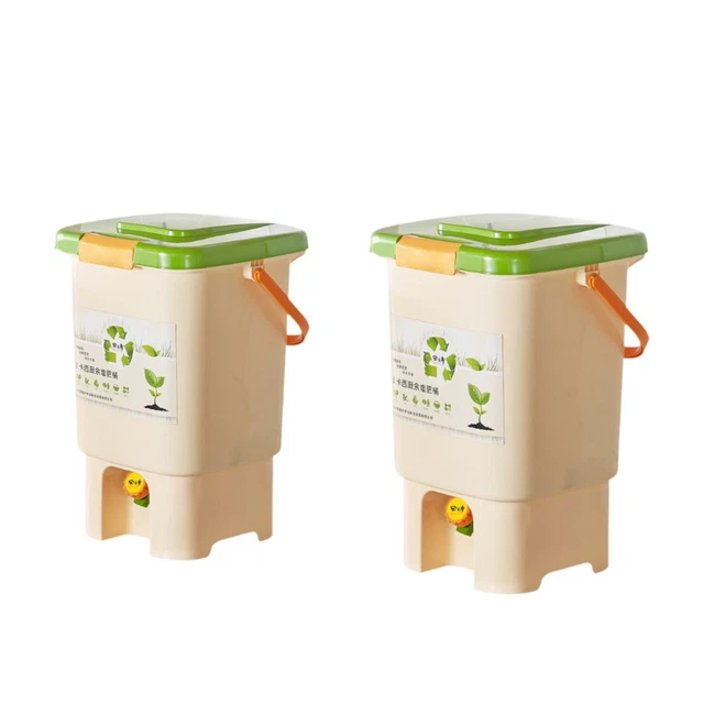 Poubelle de tri sélectif 35 litres avec poignée et couvercle avec rabat Poubelle de tri sélectif 35 litres avec poignée et couvercle avec rabat