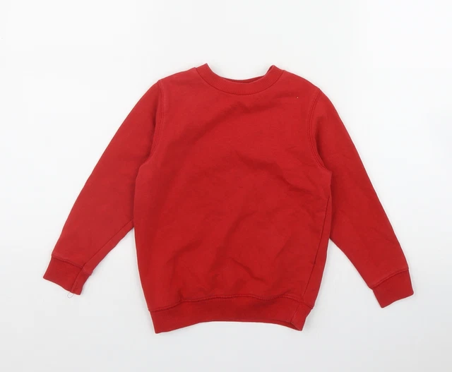 TU felpa pullover rosso cotone per ragazzi taglia 4 anni