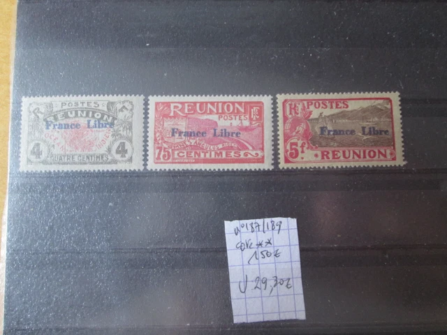 timbres de la réunion (france libre)
