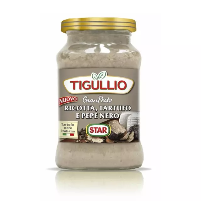 Gran Pesto Tigullio Star Caillé Spice Truffe et Poivre Noir Pot 185 Gr Sugo Pâte