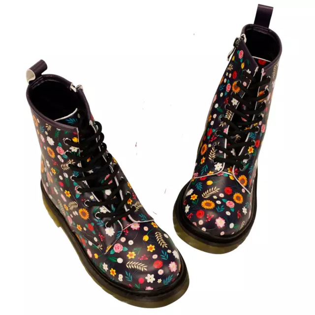 Bloom Floral Flower Mismatched Wonder Boots