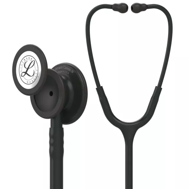 3M Littmann Classic III Monitoring Stethoscope, 27 in. All Black, 5803