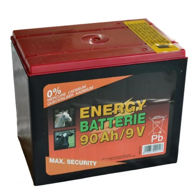 Batteria 9 V - 90 Ah Elettrificatore Recinti - Recinzione Elettrica Per Animali