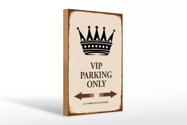 Wooden sign saying 20x30 cm VIP parking only all others decorative sign wooden sign