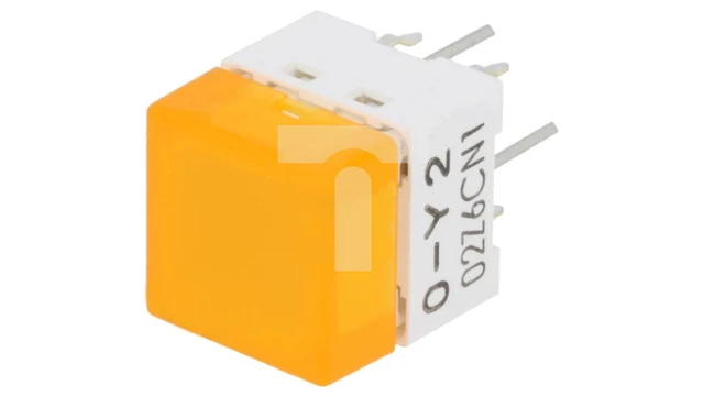 Keyboard switch Pos 2 SPST-NO 0.05A/24VDC yellow LED B3W-9000-Y2Y /T2UK